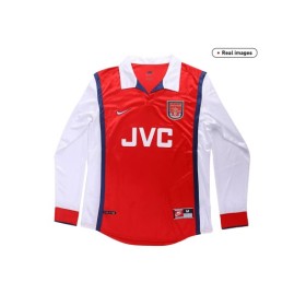 Camiseta retro de local del Arsenal 1998/99 de manga larga