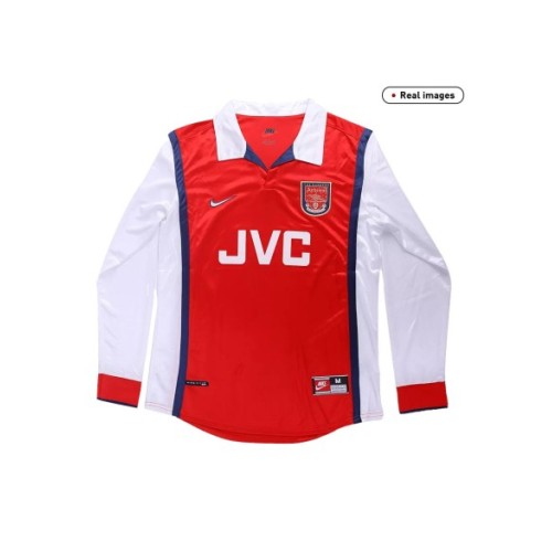 Camiseta retro de local del Arsenal 1998/99 de manga larga