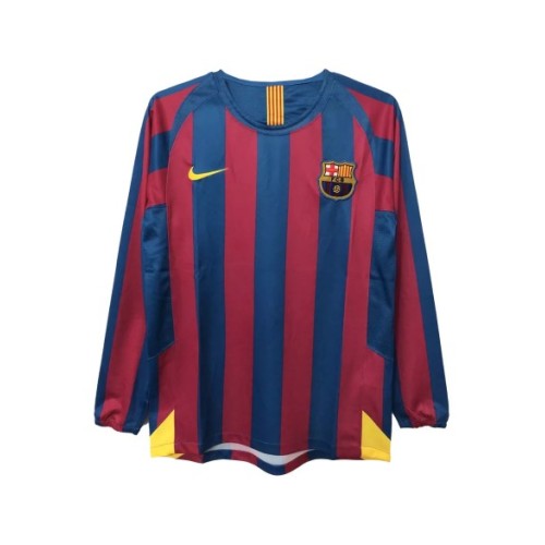 Camiseta retro del Barcelona 2005/06 de local - Manga larga