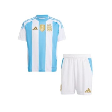 Kit de camiseta local de Argentina para la Copa América 2024 para niños (camiseta + pantalón corto)