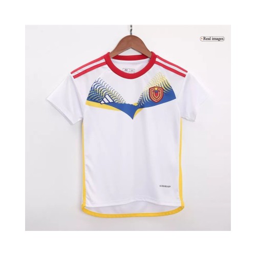 Kit de camiseta visitante de Venezuela para la Copa América 2024 para niños (camiseta + pantalón corto)