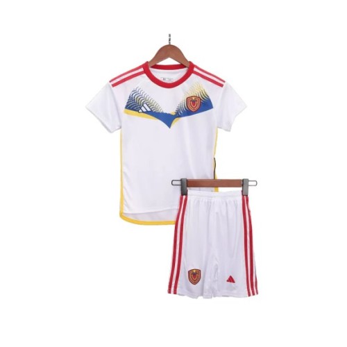 Kit de camiseta visitante de Venezuela para la Copa América 2024 para niños (camiseta + pantalón corto)