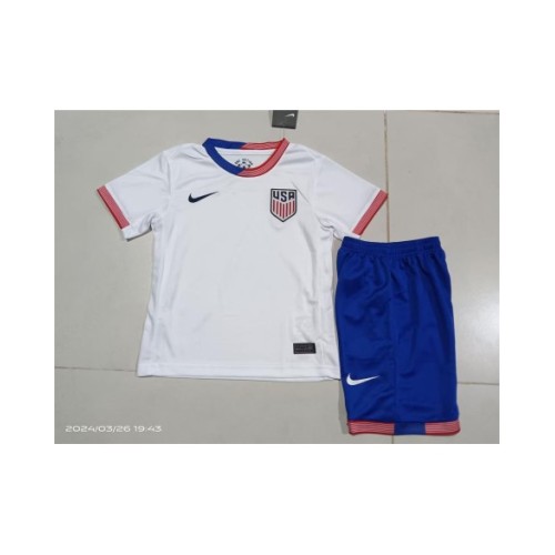 Kit de camiseta local de EE. UU. para la Copa América 2024 para niños (camiseta + pantalones cortos + calcetines)