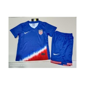 Kit de camiseta visitante de EE. UU. para la Copa América 2024 para niños (camiseta + pantalones cortos + calcetines)