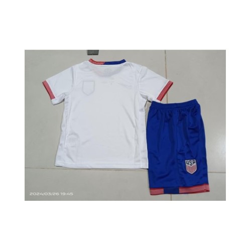 Kit de camiseta local de EE. UU. para la Copa América 2024 para niños (camiseta + pantalones cortos + calcetines)