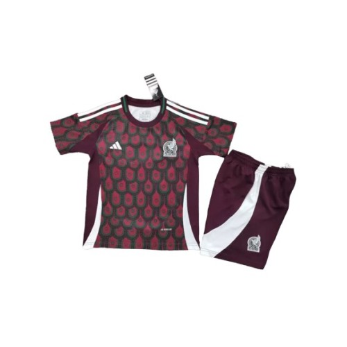 Kit de camiseta local de México para la Copa América 2024 para niños (camiseta + pantalón corto)）