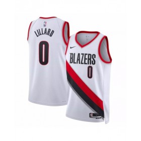 Camiseta de hombre Portland Trail Blazers Damian Lillard #0 White 22/23 Swingman - Association Edition