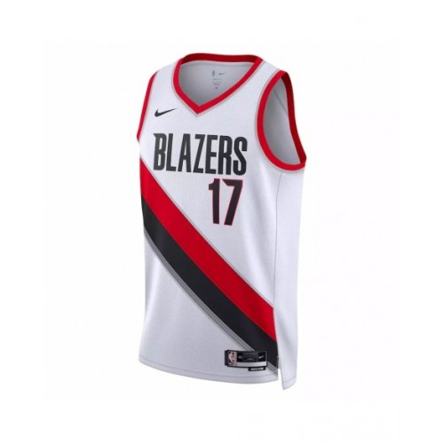 Camiseta de hombre Portland Trail Blazers Shaedon Sharpe #17 Swingman 2022/23, edición de la asociación, color blanco