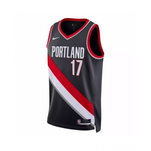 Camiseta de hombre Portland Trail Blazers Shaedon Sharpe #17 Swingman negra 2022/23 - Edición Icon