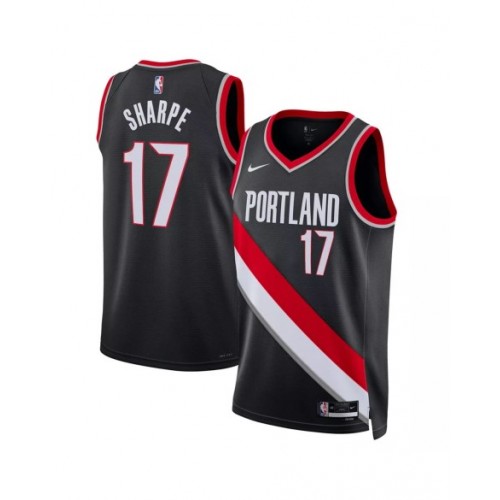 Camiseta de hombre Portland Trail Blazers Shaedon Sharpe #17 Swingman negra 2022/23 - Edición Icon