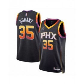 Camiseta de hombre Phoenix Suns Kevin Durant #35 Jordan Brand Swingman negra 2022/23 - Edición Statement