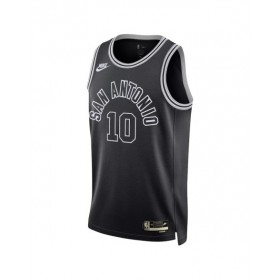 Camiseta Nike negra 2022/23 Swingman Jeremy Sochan #10 de los San Antonio Spurs para hombre - Edición clásica