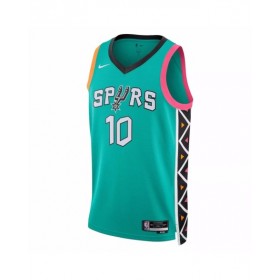 Camiseta Nike verde Swingman 2022/23 de Jeremy Sochan #10 de los San Antonio Spurs para hombre - Edición City