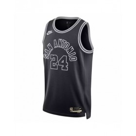 Camiseta Nike Swingman negra 2022/23 de Devin Vassell #24 de los San Antonio Spurs para hombre - Edición clásica