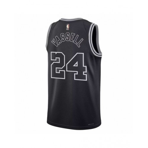 Camiseta Nike Swingman negra 2022/23 de Devin Vassell #24 de los San Antonio Spurs para hombre - Edición clásica