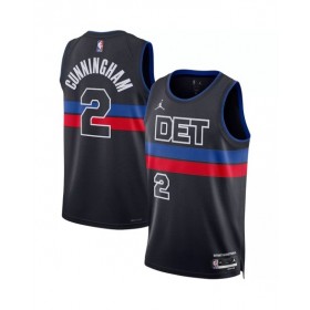 Camiseta de hombre Jordan Brand Cade Cunningham #2 de los Detroit Pistons 2022/23 Swingman negra - Edición Statement