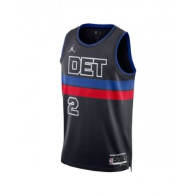 Camiseta de hombre Jordan Brand Cade Cunningham #2 de los Detroit Pistons 2022/23 Swingman negra - Edición Statement