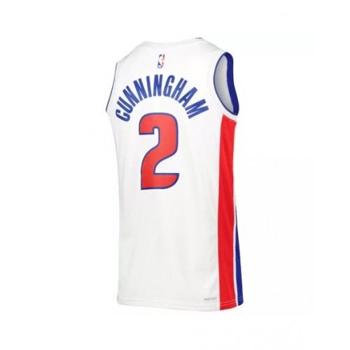 Camiseta Nike Swingman Cade Cunningham #2 de los Detroit Pistons para hombre, edición de la asociación, color blanco 2022/23