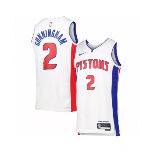 Camiseta Nike Swingman Cade Cunningham #2 de los Detroit Pistons para hombre, edición de la asociación, color blanco 2022/23