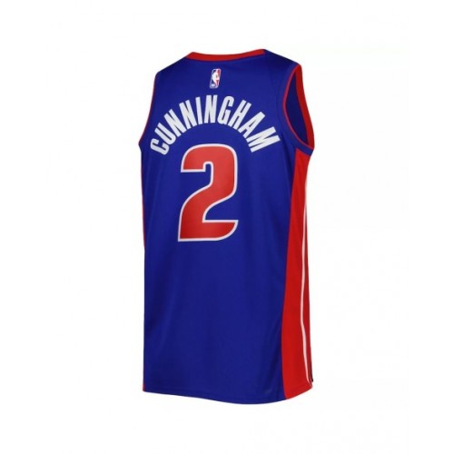 Camiseta Nike azul Swingman Cade Cunningham #2 de los Detroit Pistons 2022/23 para hombre - Edición Icon