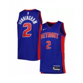 Camiseta Nike azul Swingman Cade Cunningham #2 de los Detroit Pistons 2022/23 para hombre - Edición Icon