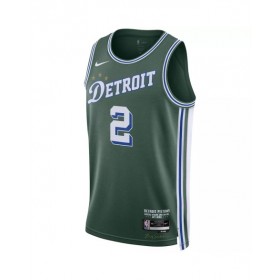 Camiseta Nike Swingman Cade Cunningham #2 de los Detroit Pistons para hombre, edición City, color verde 2022/23