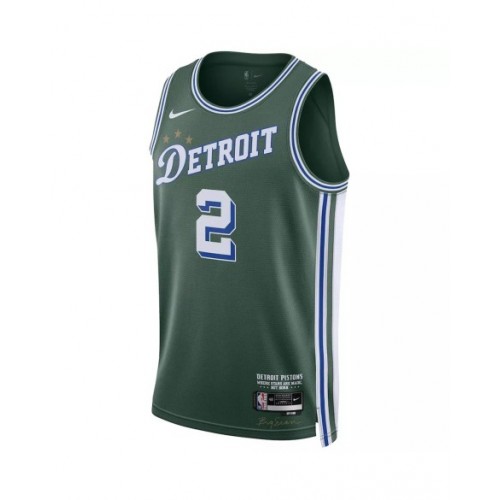 Camiseta Nike Swingman Cade Cunningham #2 de los Detroit Pistons para hombre, edición City, color verde 2022/23