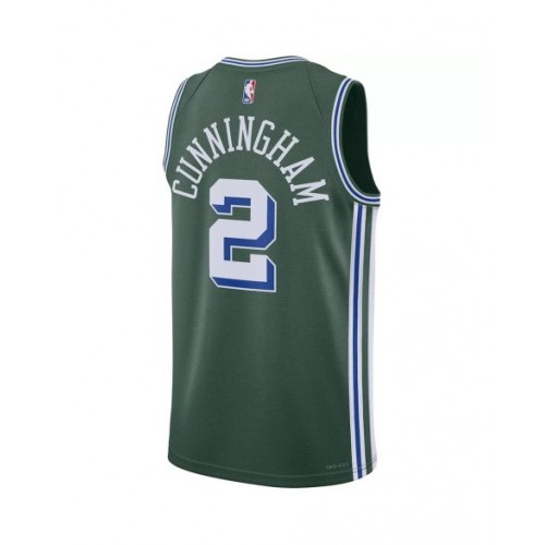 Camiseta Nike Swingman Cade Cunningham #2 de los Detroit Pistons para hombre, edición City, color verde 2022/23