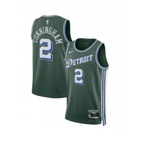 Camiseta Nike Swingman Cade Cunningham #2 de los Detroit Pistons para hombre, edición City, color verde 2022/23