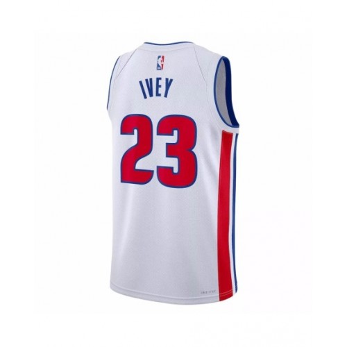 Camiseta Nike Swingman Jaden Ivey #23 de los Detroit Pistons para hombre, edición Association, color blanco 2022/23