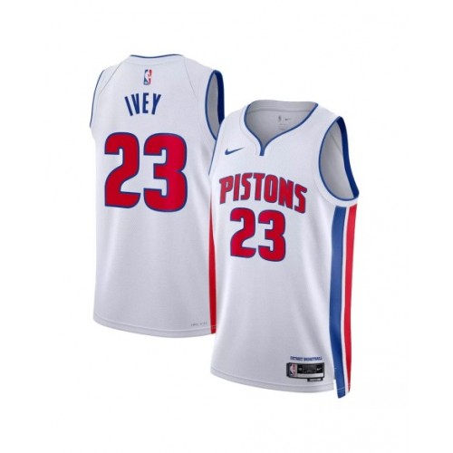 Camiseta Nike Swingman Jaden Ivey #23 de los Detroit Pistons para hombre, edición Association, color blanco 2022/23