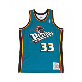 Camiseta retro de la NBA de los Detroit Pistons Grant Hill #33 azul 1998/99 Swingman