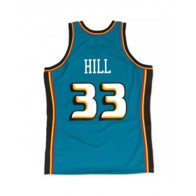 Camiseta retro de la NBA de los Detroit Pistons Grant Hill #33 azul 1998/99 Swingman