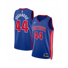 Camiseta Nike azul Swingman Bojan Bogdanovic #44 de los Detroit Pistons 2022/23 para hombre - Edición Icon