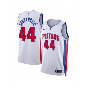  Camiseta Nike Swingman n.º 44 de Bojan Bogdanovic de los Detroit Pistons para hombre, edición de la asociación, color blanco 2022/23