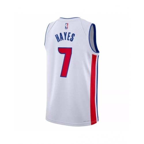 Camiseta Nike Killian Hayes #7 de los Detroit Pistons para hombre, color blanco 2022/23, Swingman - Association Edition