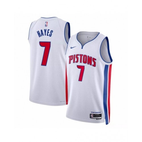 Camiseta Nike Killian Hayes #7 de los Detroit Pistons para hombre, color blanco 2022/23, Swingman - Association Edition