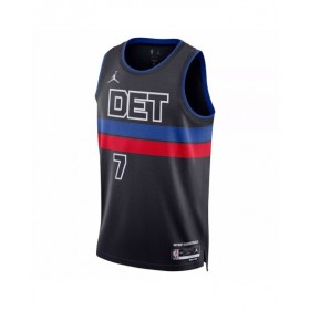 Camiseta de hombre Detroit Pistons Killian Hayes #7 Jordan Brand Swingman negra 2022/23 - Edición Statement