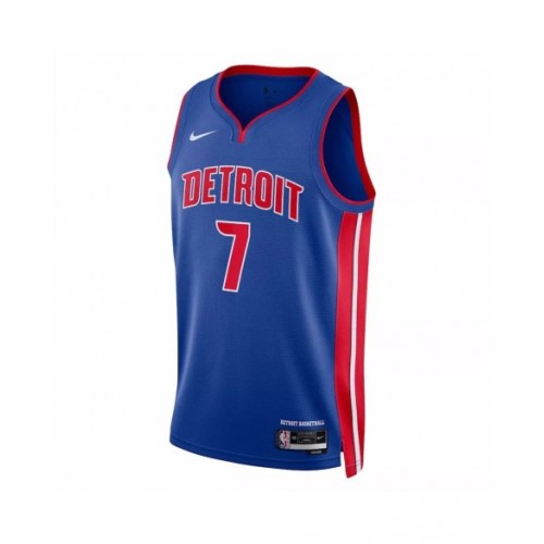 Camiseta Nike azul 2022/23 Swingman Killian Hayes #7 de los Detroit Pistons para hombre - Edición Icon