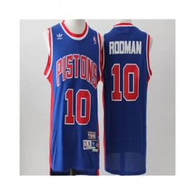 Camiseta de la NBA Adidas Swingman negra Dennis Rodman #10 de los Detroit Pistons para hombre