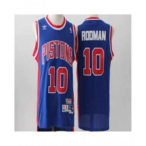 Camiseta de la NBA Adidas Swingman negra Dennis Rodman #10 de los Detroit Pistons para hombre