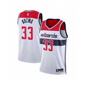 Camiseta Nike Swingman Kyle Kuzma #33 de los Washington Wizards para hombre, edición de la asociación, color blanco 2022/23