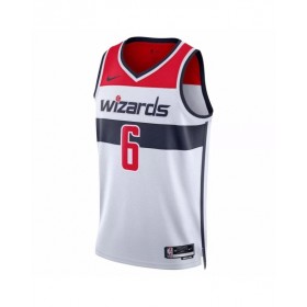 Camiseta Nike Swingman Kristaps Porzingis #6 de los Washington Wizards para hombre, edición de la asociación, color blanco 2022/23