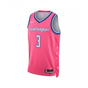 Camiseta Nike rosa 2022/23 Swingman Bradley Beal #3 de los Washington Wizards para hombre - Edición City