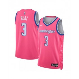 Camiseta Nike rosa 2022/23 Swingman Bradley Beal #3 de los Washington Wizards para hombre - Edición City