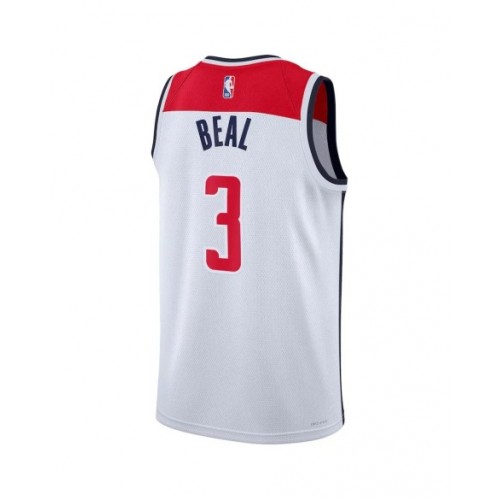 Camiseta Nike blanca 2022/23 Swingman Bradley Beal #3 de los Washington Wizards para hombre - Edición de la asociación