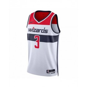 Camiseta Nike blanca 2022/23 Swingman Bradley Beal #3 de los Washington Wizards para hombre - Edición de la asociación