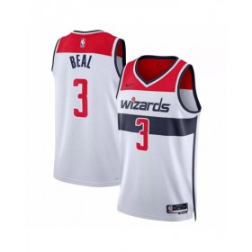 Camiseta Nike blanca 2022/23 Swingman Bradley Beal #3 de los Washington Wizards para hombre - Edición de la asociación