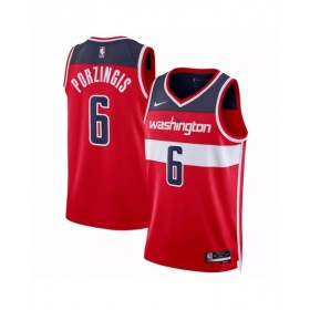 Camiseta Nike roja Swingman Kristaps Porzingis #6 2022/23 de los Washington Wizards para hombre - Edición Icon