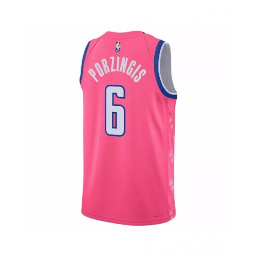 Camiseta Nike Swingman rosa 2022/23 de Kristaps Porzingis #6 de los Washington Wizards para hombre - Edición City